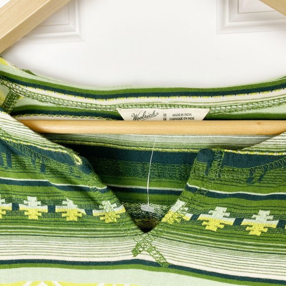 Woolrich, NWOT, Cotton Dress Half Sleeve, Green, Size M - Picture 3 of 5